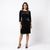 black velvet draped dress