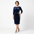 royal blue velvet draped dress