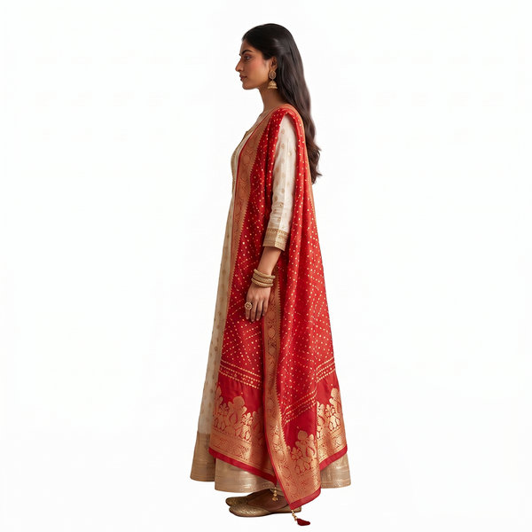 Ivory Royale Anarkali Set