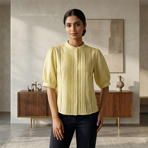 Vintage Pleated Top