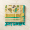 Mayura Teal Butterfly Kasavu Saree