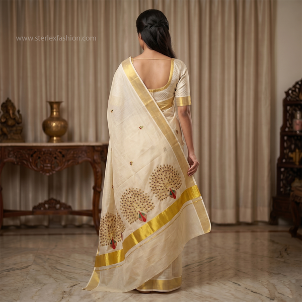 Mayil Chandrika Kasavu Saree