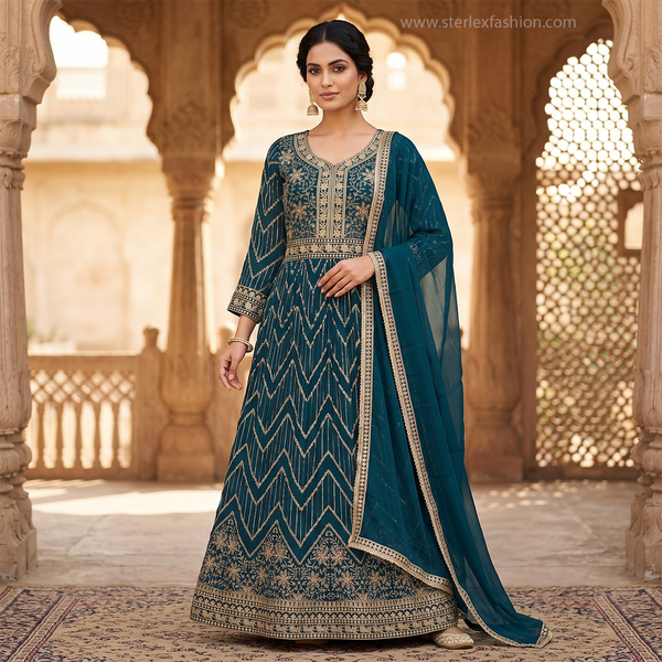 Noor mahal embroidered Gown