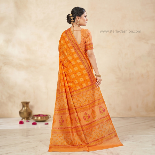 Noor Vastra Kesariya Grace Saree