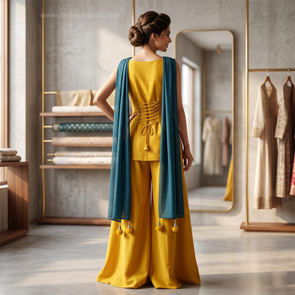 Mustard Meher Sharara Set