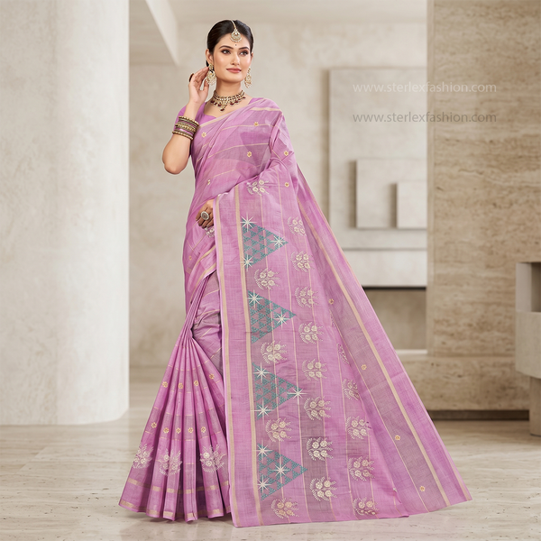 Noor Vastra Lavender Bloom Saree