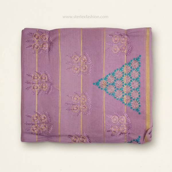 Noor Vastra Lavender Bloom Saree