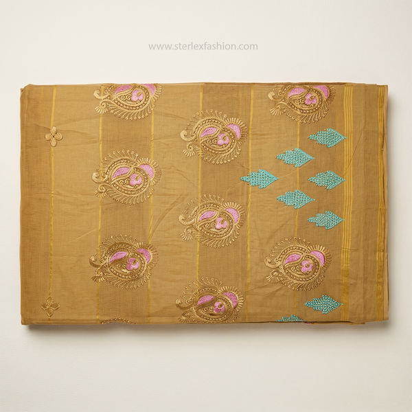 Noor Vastra Mustard Bloom Saree