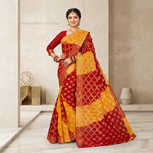 Bandhani Swarnika Heritage Zari Saree