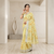 Sunlit Flora Silver Border Linen Saree