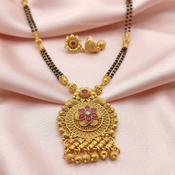 Antique Floral Mangalsutra Set