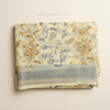 Sunlit Flora Silver Border Linen Saree