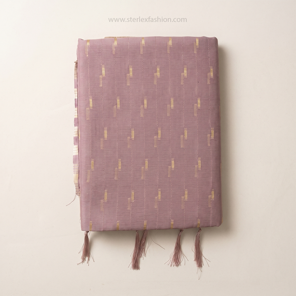 Lavender Rajsi Weave Saree