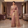 Mauve Rajsi Weave Saree