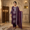 Royal Plum Heritage Cotton Suit Set