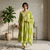Lime Zest Printed Cotton Anarkali Set