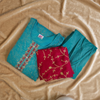Turquoise Elegance Embroidered Suit Set