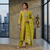 Lime Zest Elegance Printed Cotton Suit Set