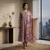 Plum Beige Heritage Printed Cotton Suit Set