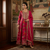 Rani Royale Floral Embroidered Cotton Anarkali Set