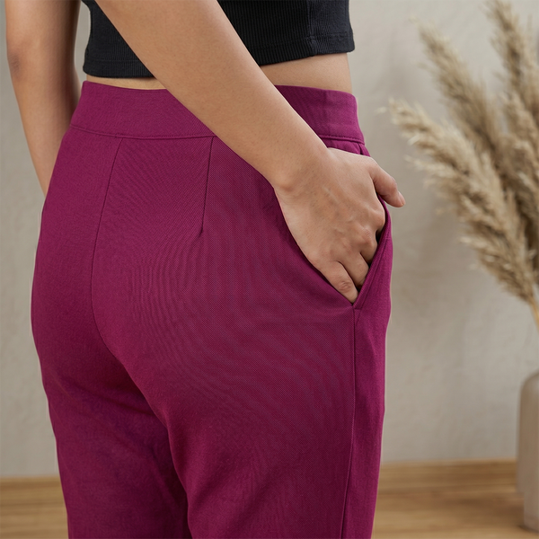 high-rise straight fit trousers