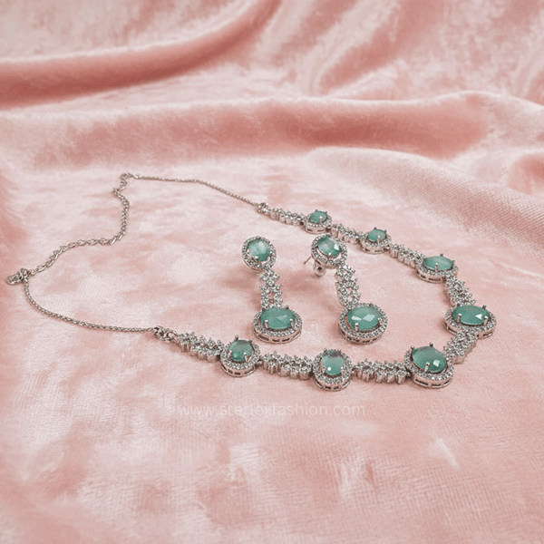 Royal Miraje AD Necklace Set