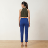 high-rise straight fit trousers