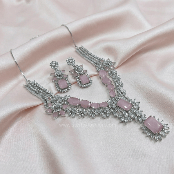 Raj Rupa Pink AD Necklace