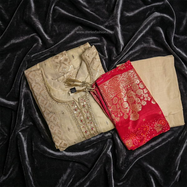 Ivory Royale Anarkali Set