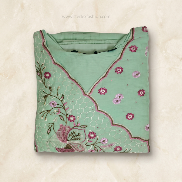Zariya Pastel Anarkali Set with Dupatta
