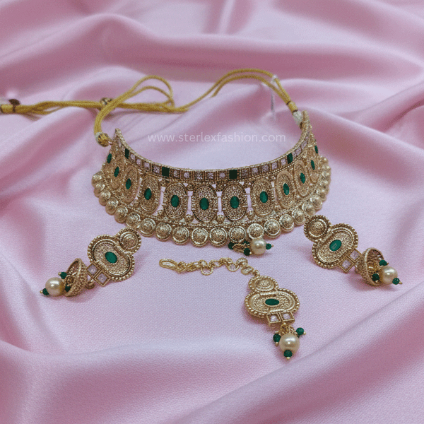 Royal Green Choker Set