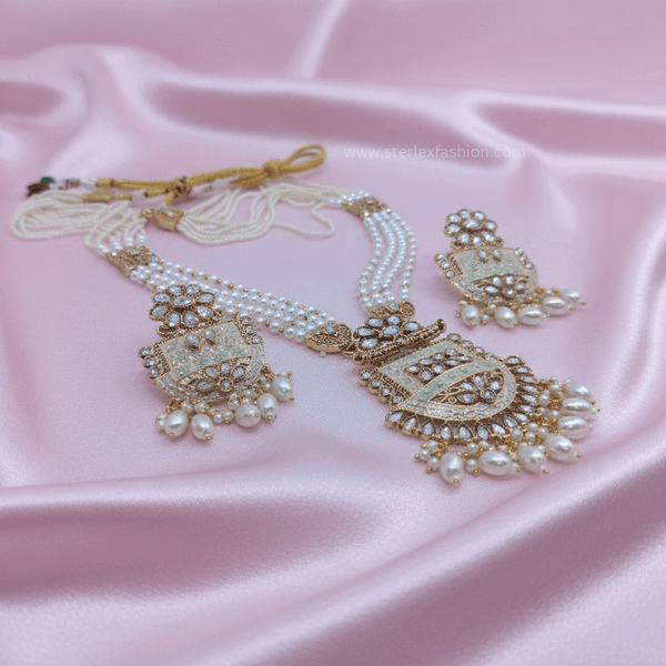 Ivory Pearl Kundan Set