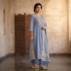 Lavender Embroidered Anarkali Suit Set