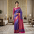 Royal Blue & Pink Banarasi Silk Saree with Zari Weaving