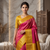 Rani Pink Kanjivaram Silk Saree with Rich Gold Zari Border