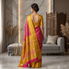 Rani Pink Kanjivaram Silk Saree with Rich Gold Zari Border