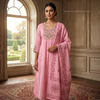 Blush Pink Embroidered Anarkali Suit