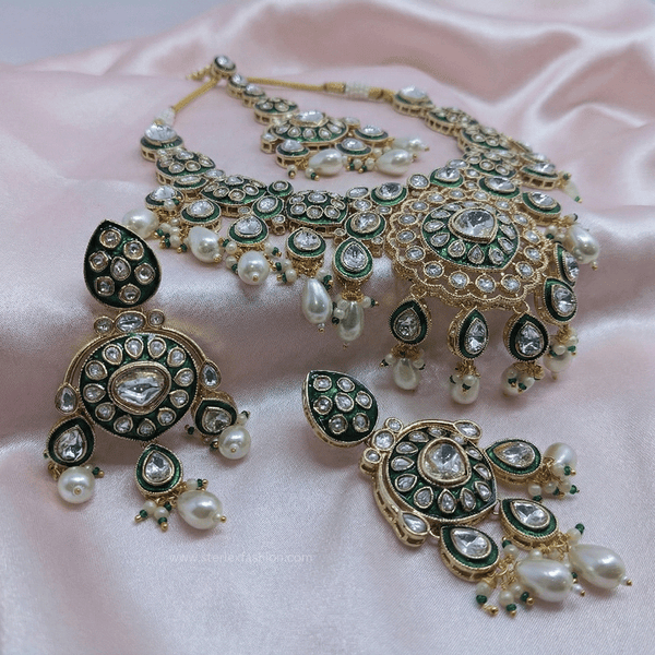 Nazakat White Pearl Set