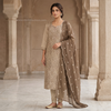 Meher Taupe Elegance Set with Dupatta