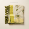 Kerala Style Ivory Embroidered Saree with Zari Border