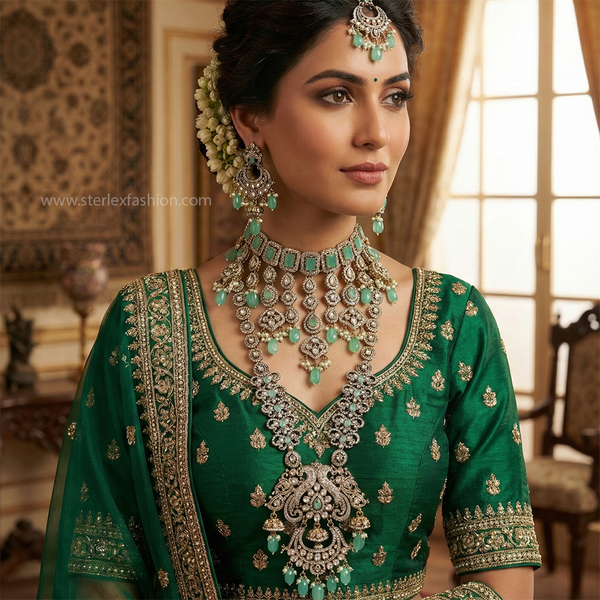 Kashvi Royal Emerald Set