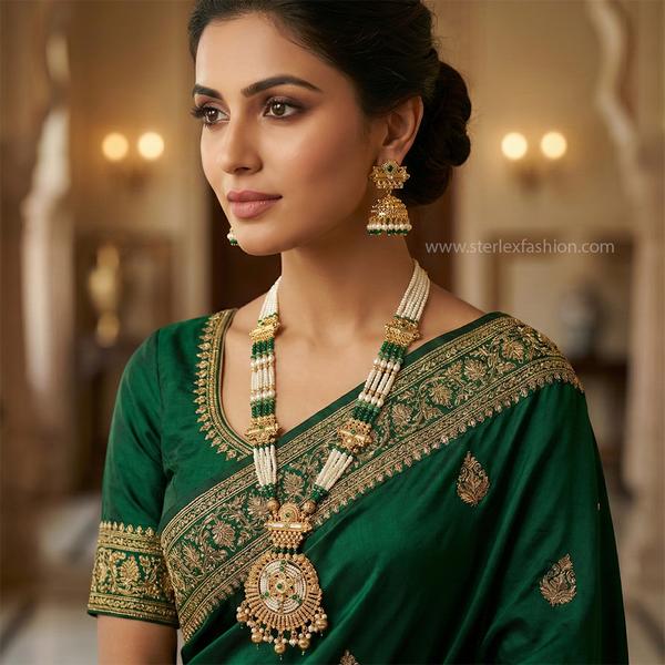 Ratnamala Pearl Kundan Set