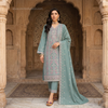 Gulnaar Embroidered Unstitched Churidar Suit Set