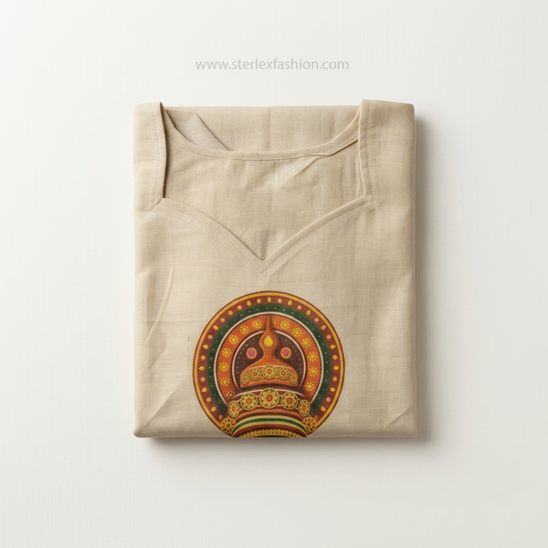 Kathakali Heritage Cotton Kurti