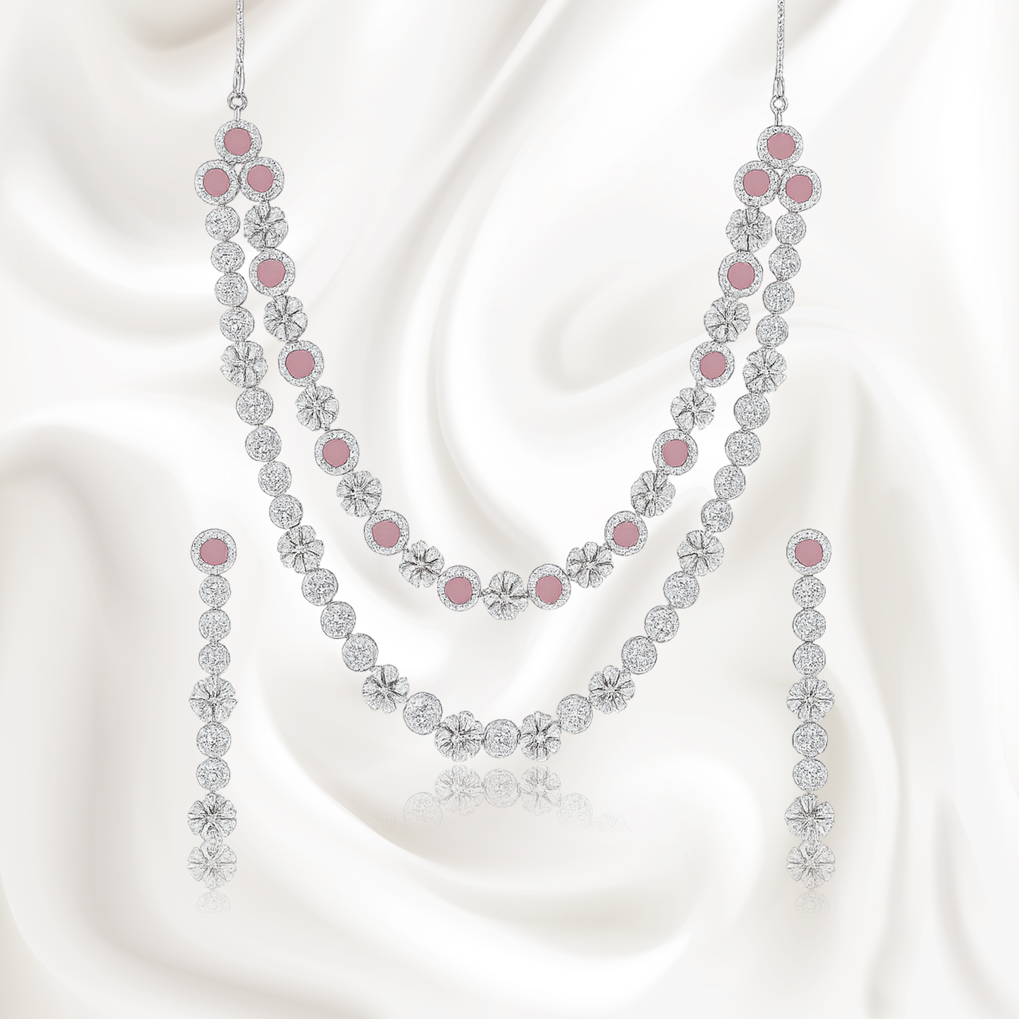 AMERICAN DIAMOND SPARKLING SOLITAIRE NECKLACE