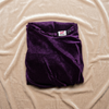 Plum velvet draped dress