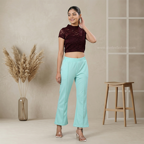 chic sage flared pants