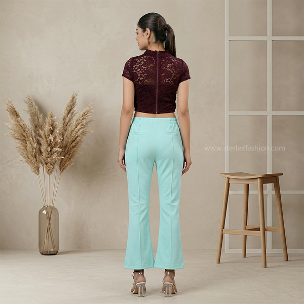 chic sage flared pants