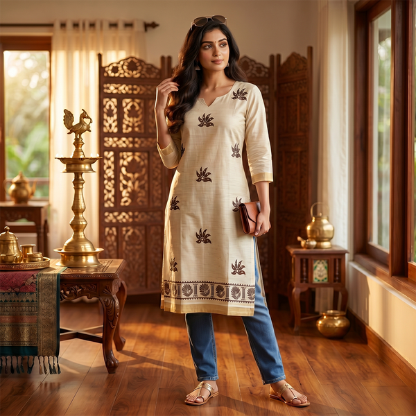 Varnika Heritage Motif Kurti
