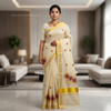 Gulnaar Blossom Kasavu Saree